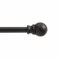 Kenney Mfg Kenney Davenport 1/2 Petite Cafe Decorative Window Curtain Rod, 28-48, Matte Black KN55928 - alternate 1